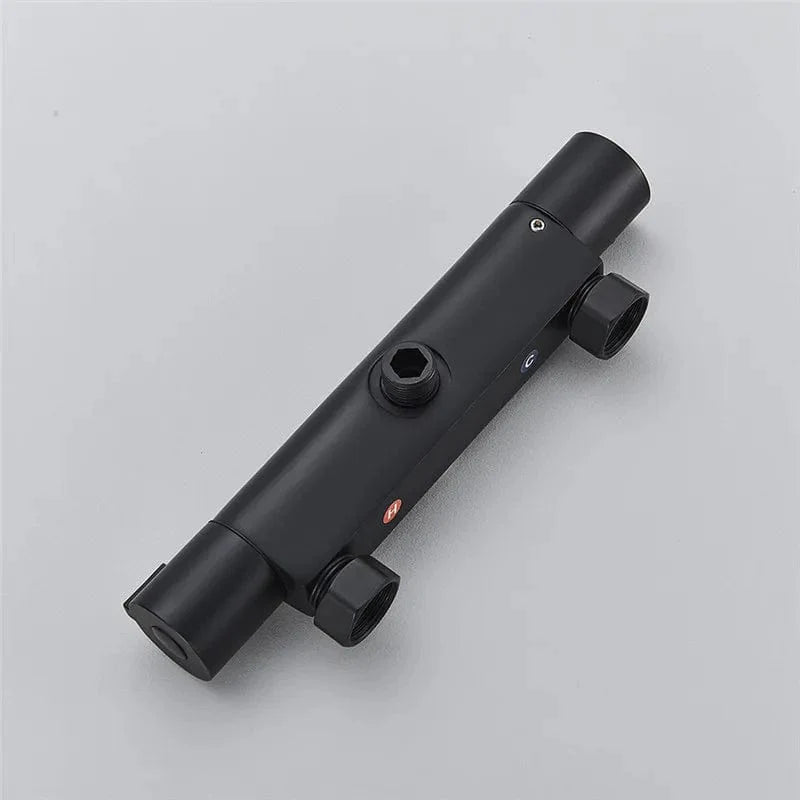 Mitigeur Thermostatique Douche Noir Laiton Sécurité Anti-Brûlure – Thermya