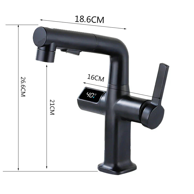 Mitigeur Thermostatique Lavabo Extractible Gris Éco Précis et Pratique – Thermya