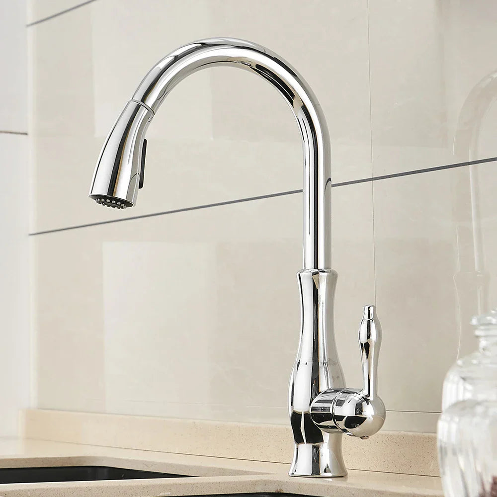 Mitigeur Cuisine Extractible Rétro Bec Déployable Design Épuré – Cuvéa