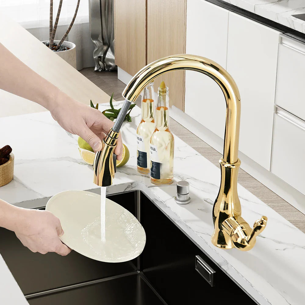 Mitigeur Cuisine Extractible Rétro Bec Déployable Design Épuré – Cuvéa