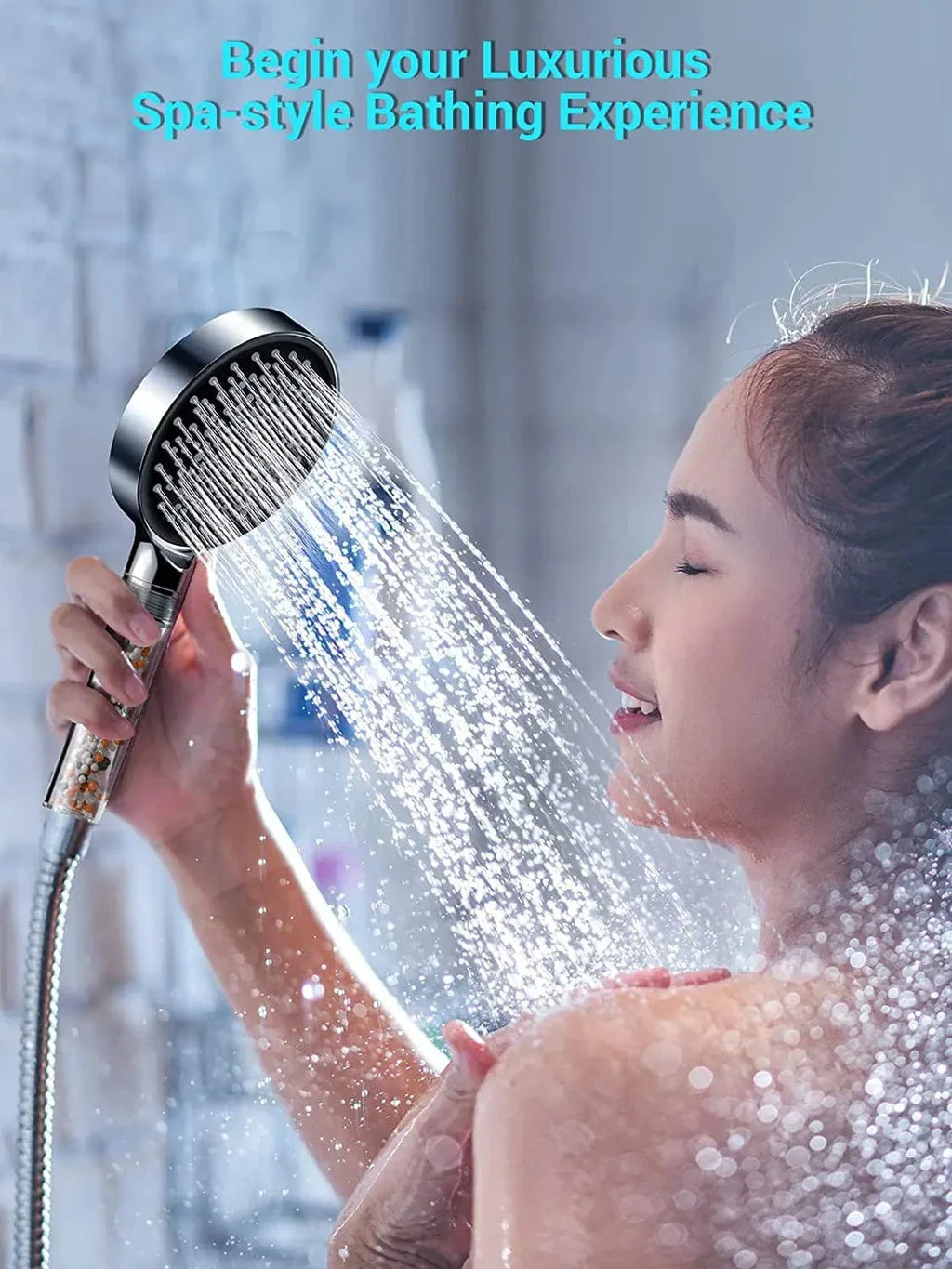 Pommeau de Douche Anticalcaire Économe Facture d'Eau Allégée – Pluvia