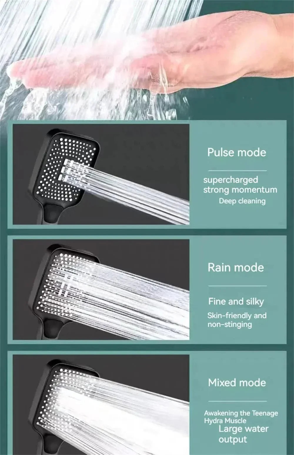 Pommeau de Douche Économiseur d'Eau Écoresponsable Confort Moderne – Pluvia