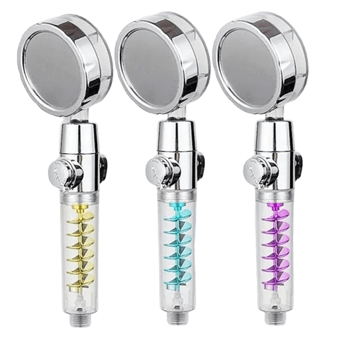 Pommeau de Douche et Flexible 360° Haute Pression Économie d'Eau – Pluvia
