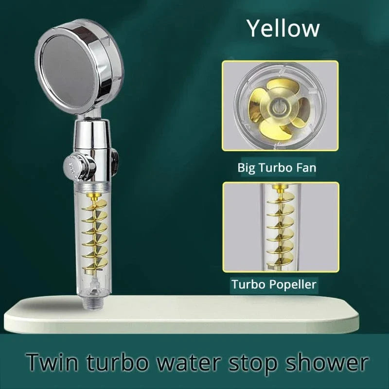 Pommeau de Douche et Flexible 360° Haute Pression Économie d'Eau – Pluvia