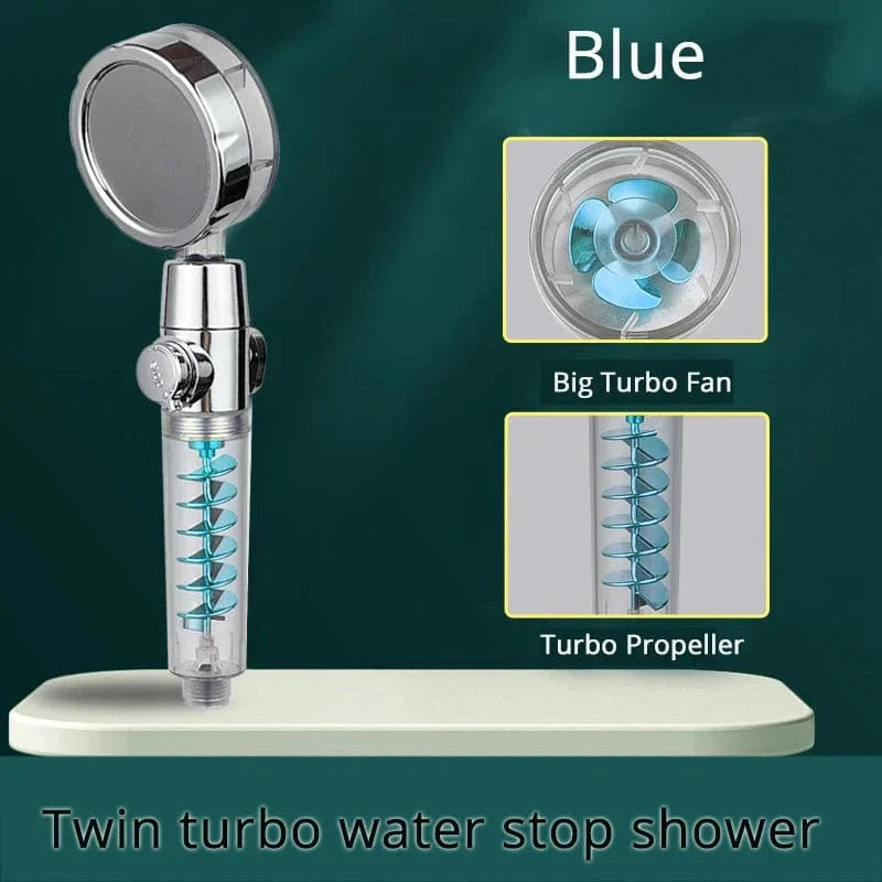Pommeau de Douche et Flexible 360° Haute Pression Économie d'Eau – Pluvia