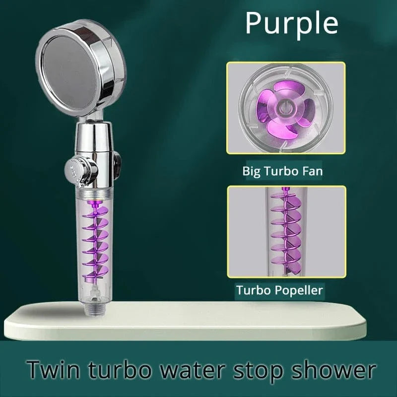 Pommeau de Douche et Flexible 360° Haute Pression Économie d'Eau – Pluvia