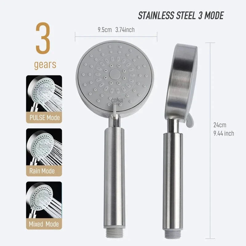Pommeau de Douche Haute Pression avec Tuyau Kit Complet – Pluvia