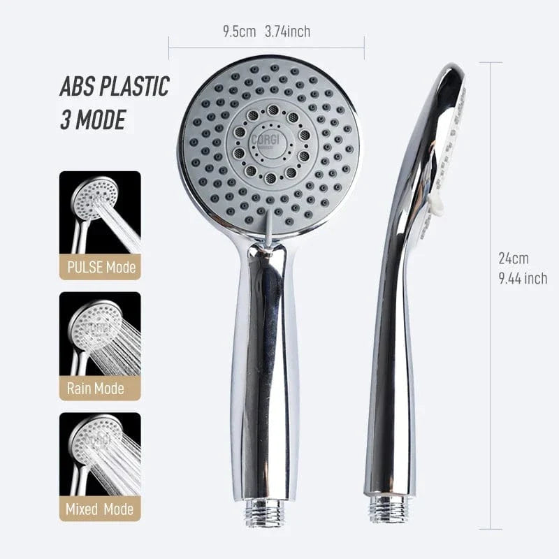 Pommeau de Douche Haute Pression avec Tuyau Kit Complet – Pluvia