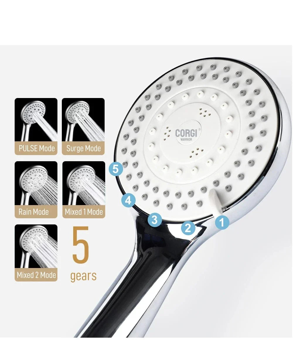Pommeau de Douche Haute Pression avec Tuyau Kit Complet – Pluvia