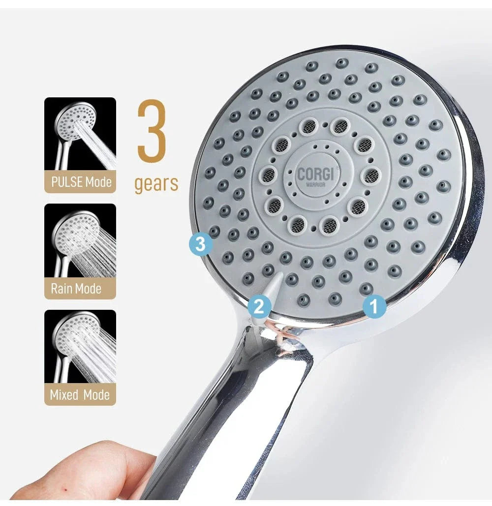 Pommeau de Douche Haute Pression avec Tuyau Kit Complet – Pluvia
