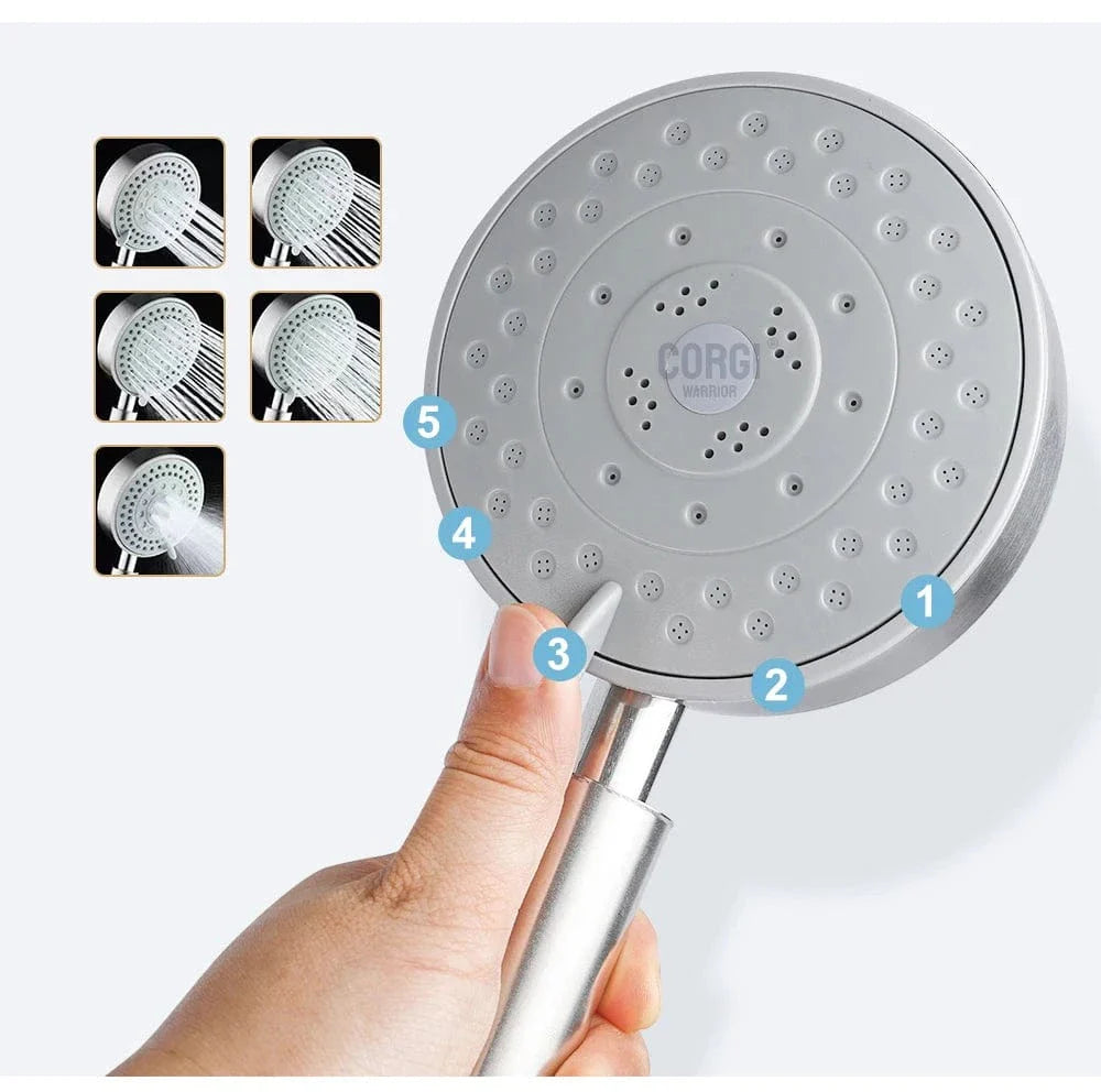 Pommeau de Douche Haute Pression avec Tuyau Kit Complet – Pluvia