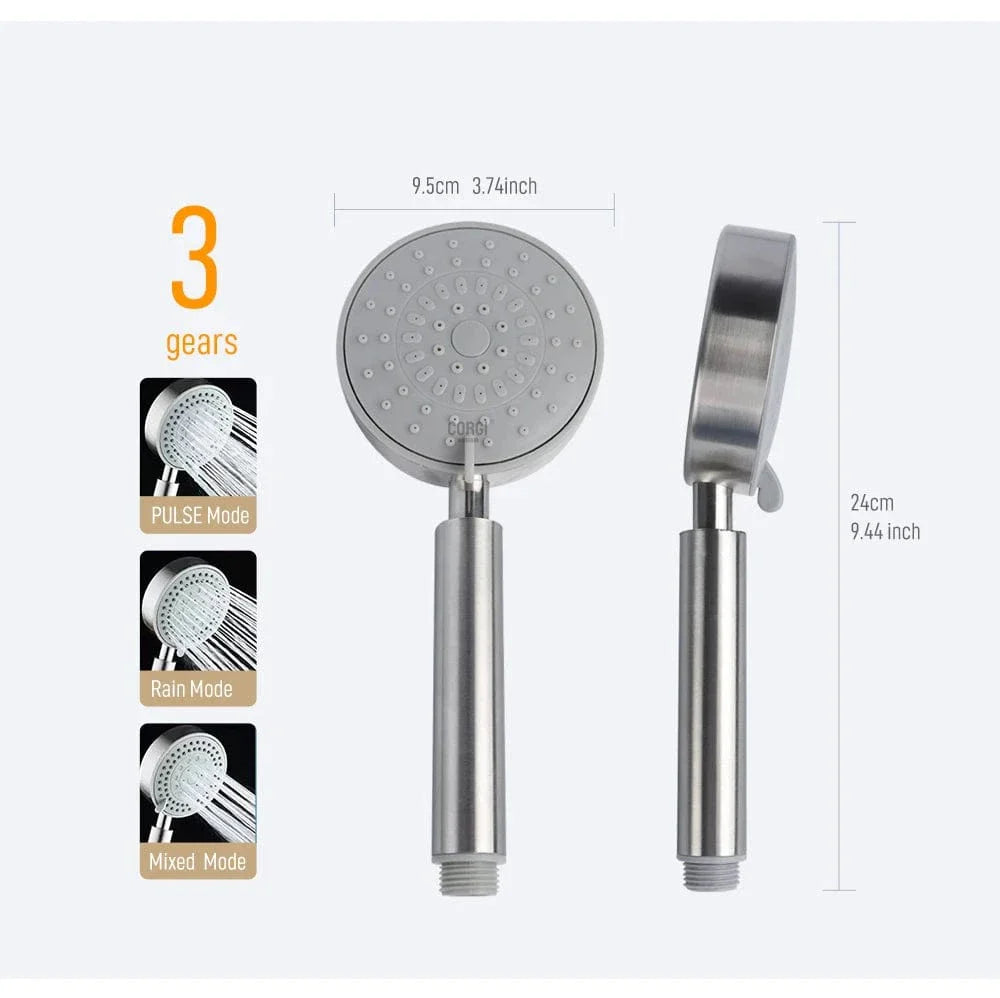 Pommeau de Douche Haute Pression avec Tuyau Kit Complet – Pluvia