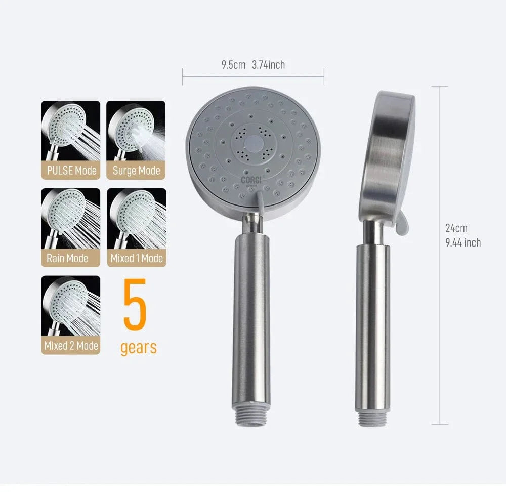 Pommeau de Douche Haute Pression avec Tuyau Kit Complet – Pluvia