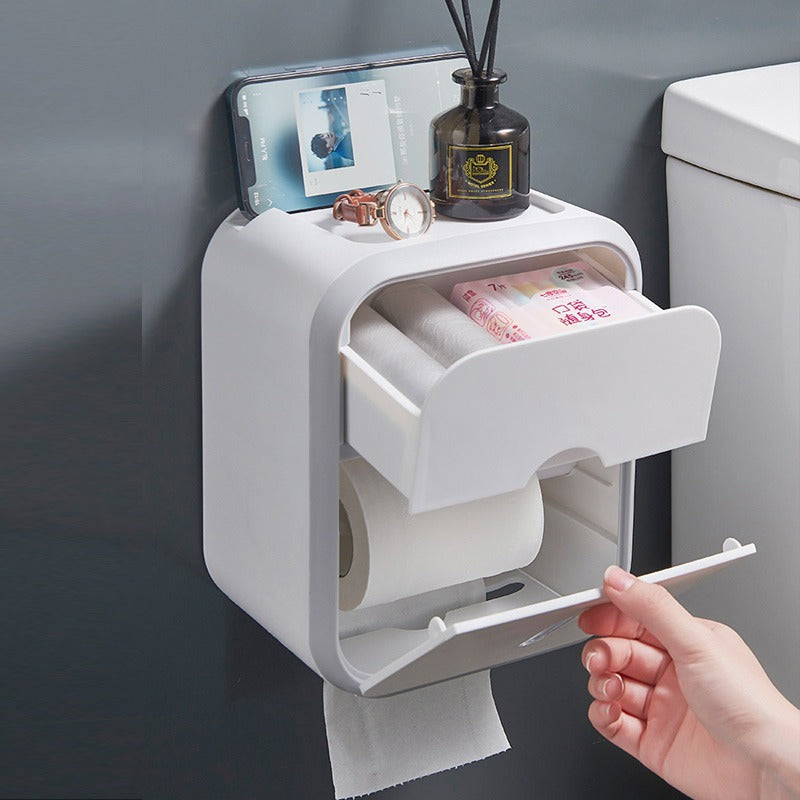 Porte-Papier Hygiénique Multifonction Grand Rangement Intégré – Rekta
