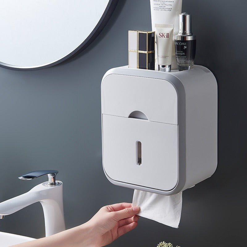 Porte-Papier Hygiénique Multifonction Grand Rangement Intégré – Rekta