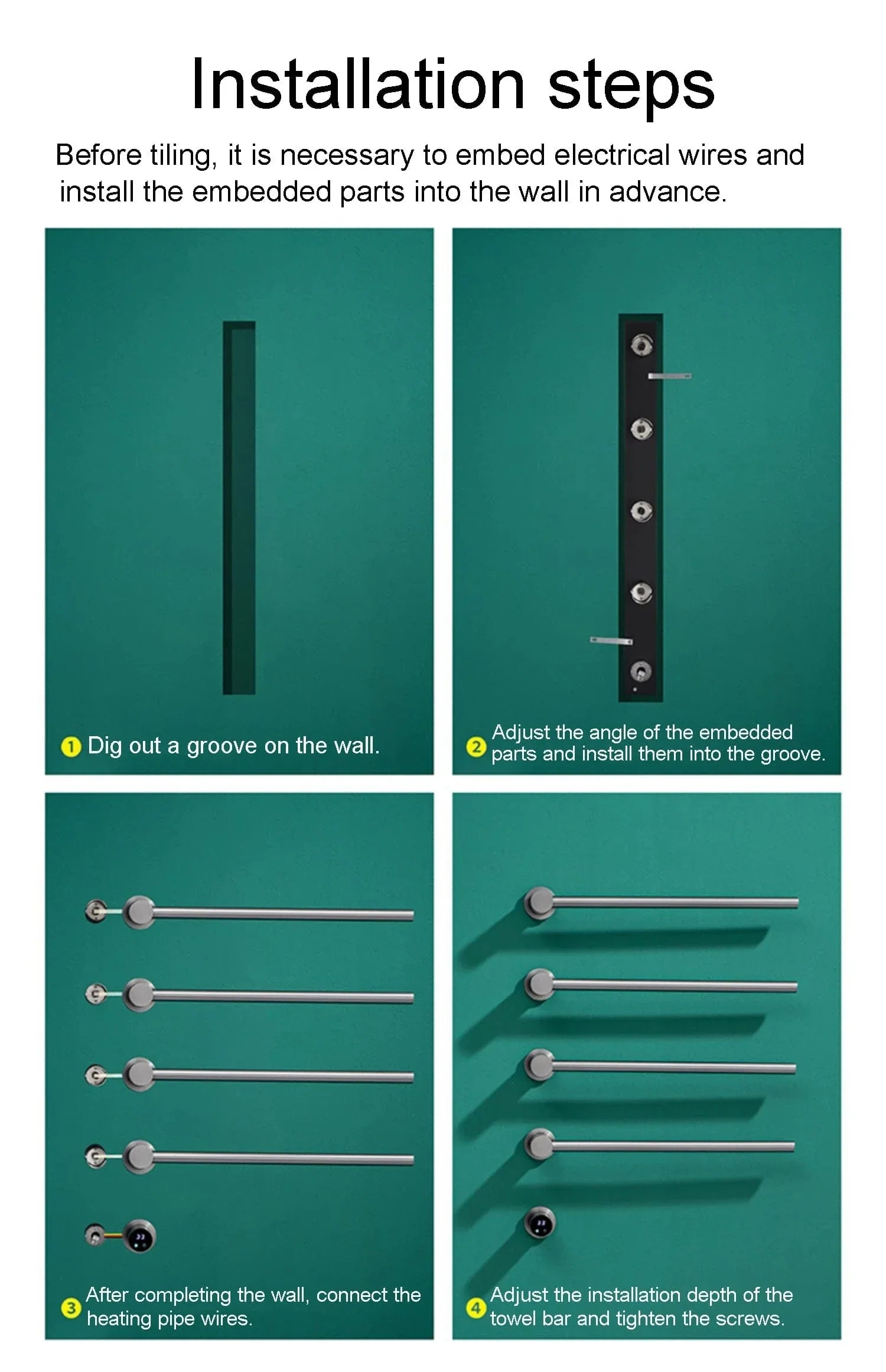 Porte-Serviettes Chauffant Électrique Serviette Tiède et Sèche – Linora