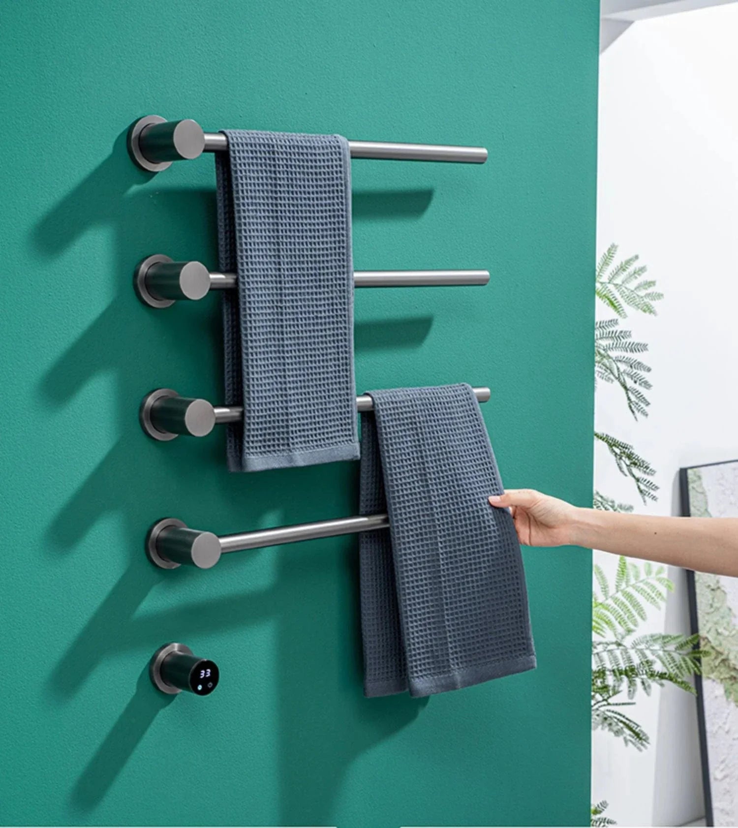 Porte-Serviettes Chauffant Électrique Serviette Tiède et Sèche – Linora