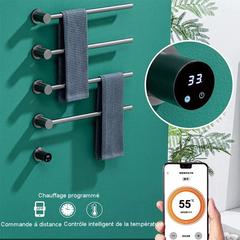 Porte-Serviettes Chauffant Électrique Serviette Tiède et Sèche – Linora