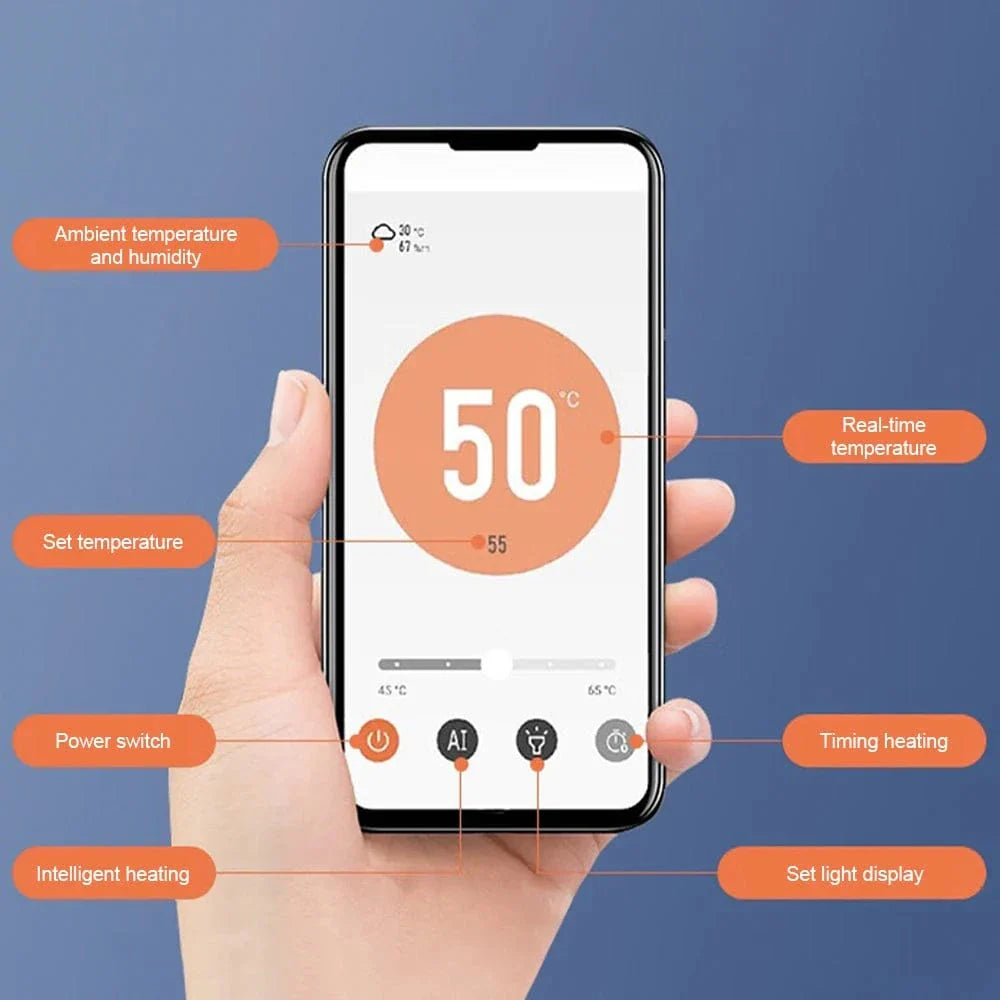 Porte-Serviettes Chauffant WiFi Programmable depuis le Téléphone – Linora