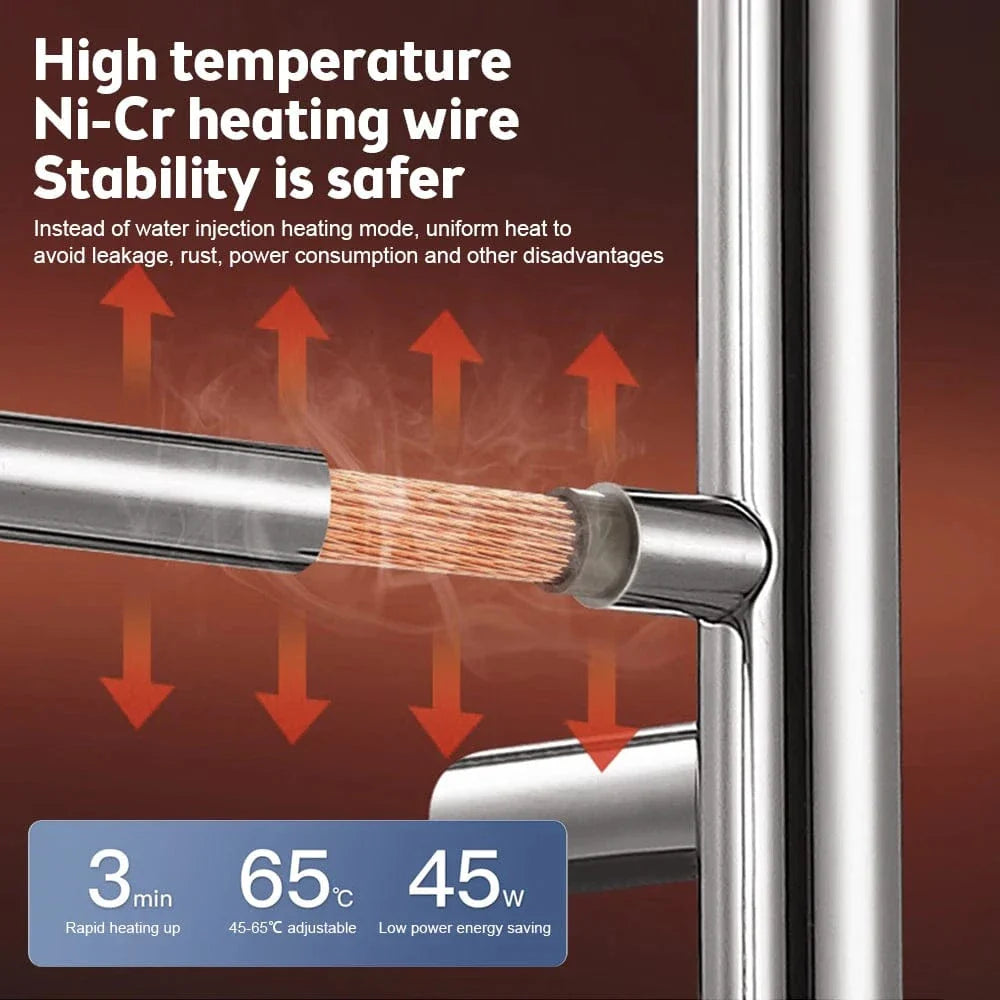 Porte-Serviettes Chauffant WiFi Programmable depuis le Téléphone – Linora
