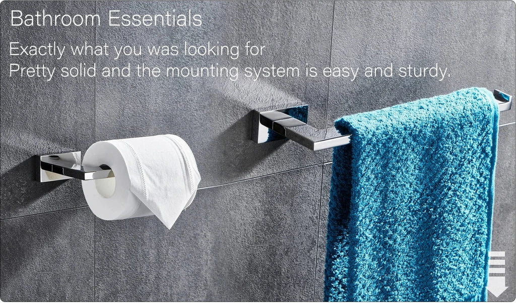 Porte-Serviettes Mural Acier Inoxydable Robuste et Discret – Linora