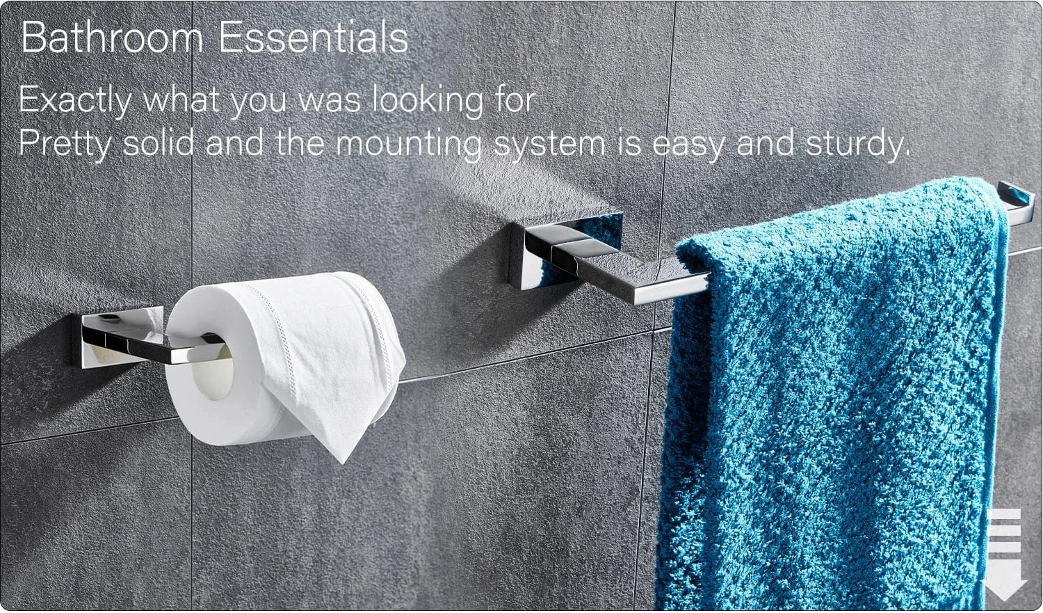 Porte-Serviettes Mural Acier Inoxydable Robuste et Discret – Linora
