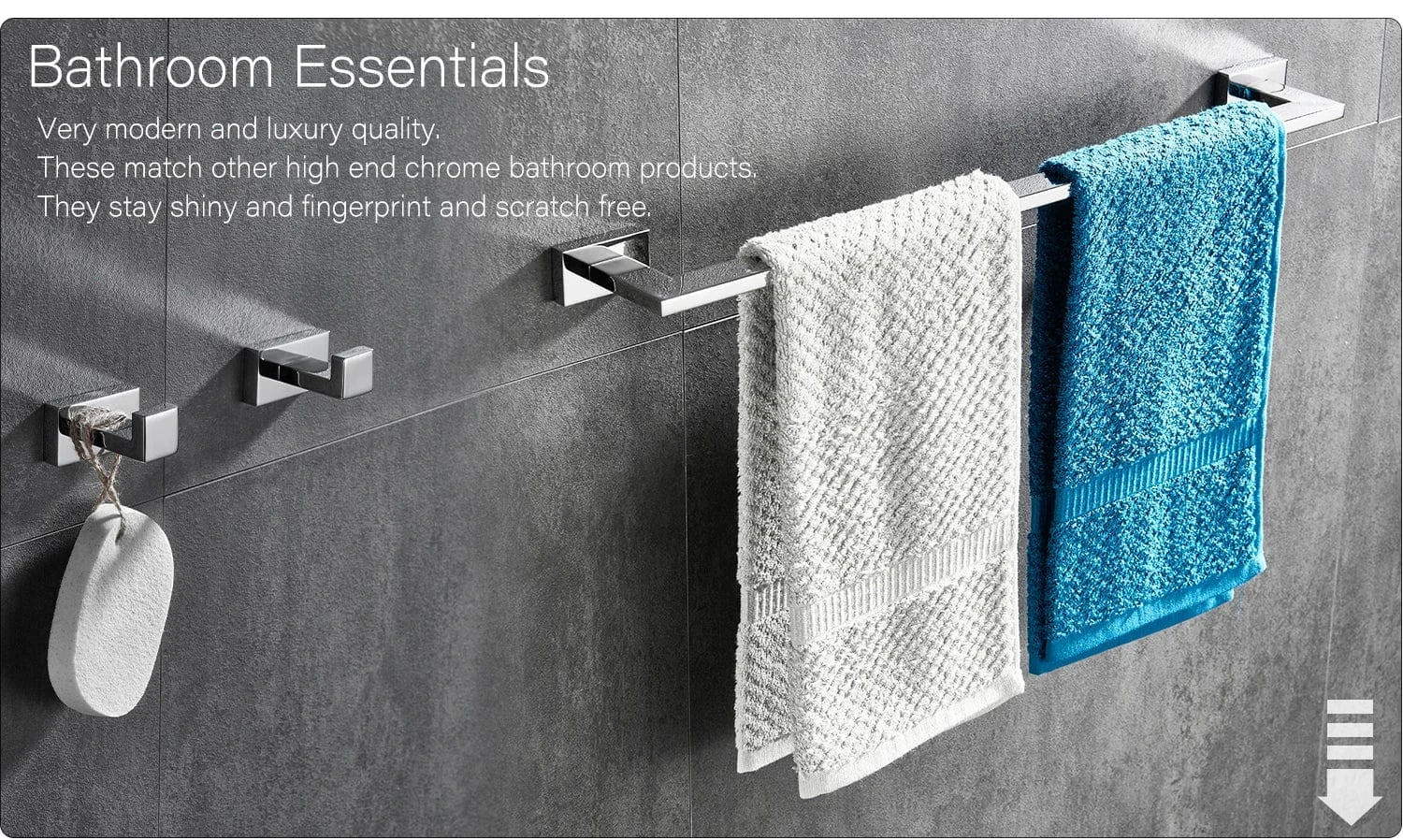 Porte-Serviettes Mural Acier Inoxydable Robuste et Discret – Linora