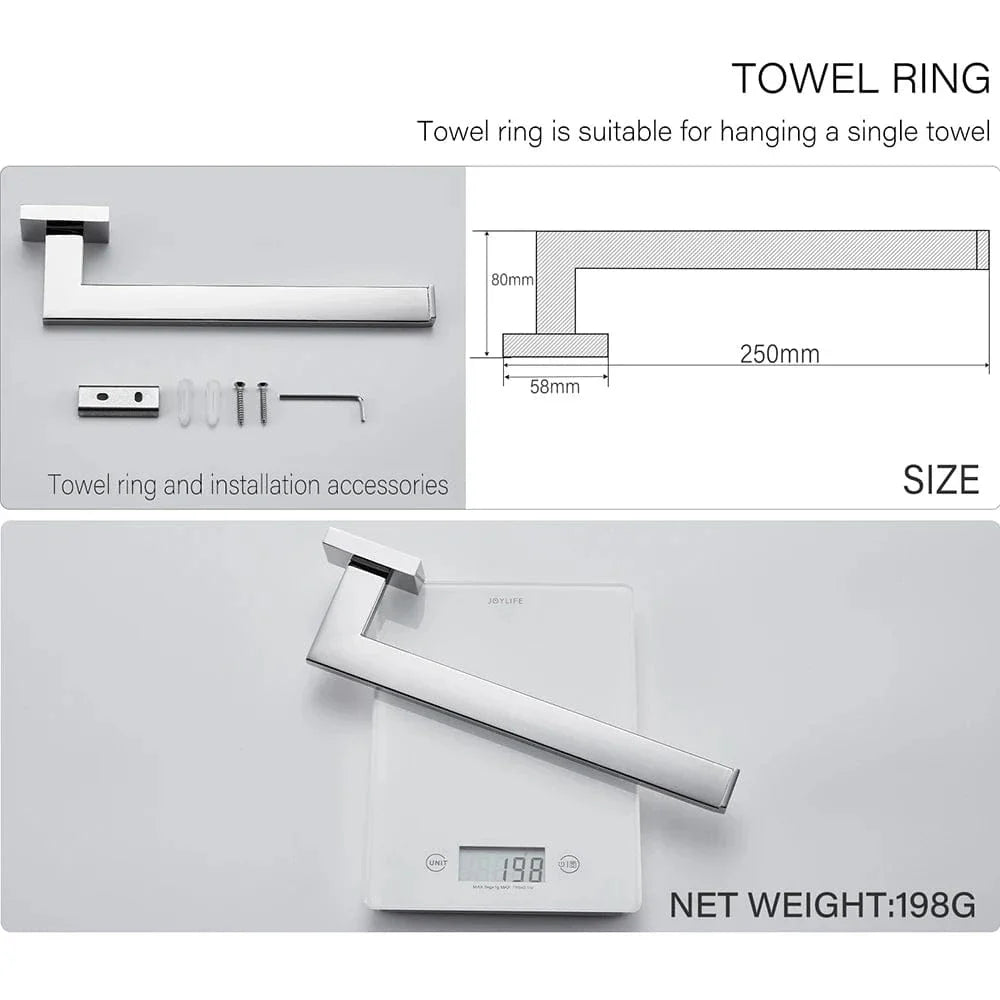 Porte-Serviettes Mural Acier Inoxydable Robuste et Discret – Linora