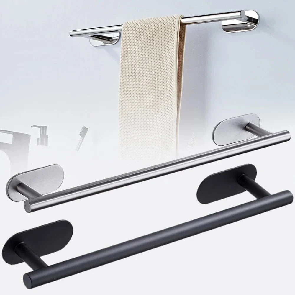 Porte-Serviettes Mural 50 cm Inox Résiste à l'Humidité – Linora