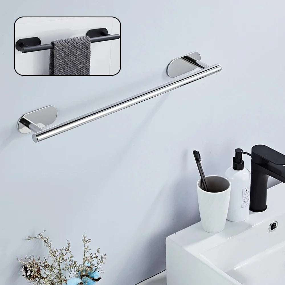 Porte-Serviettes Mural 50 cm Inox Résiste à l'Humidité – Linora