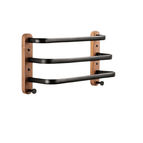 Porte-Serviettes Mural Bois Massif Chaleur et Robustesse – Bambeo
