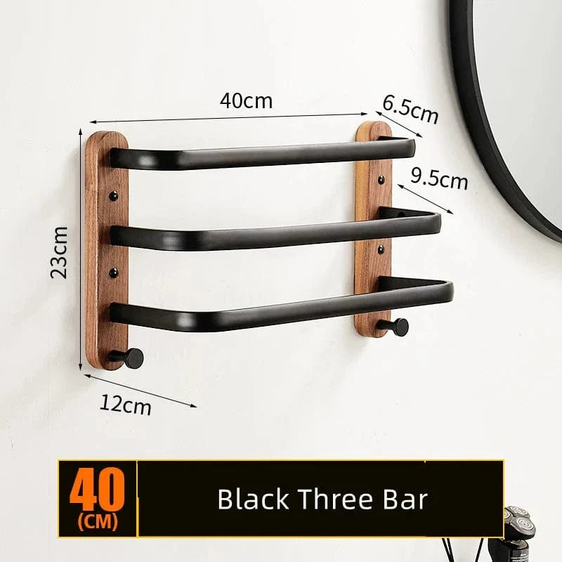 Porte-Serviettes Mural Bois Massif Chaleur et Robustesse – Bambeo