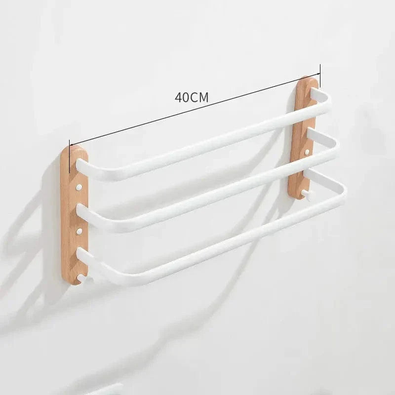 Porte-Serviettes Mural Bois Massif Chaleur et Robustesse – Bambeo