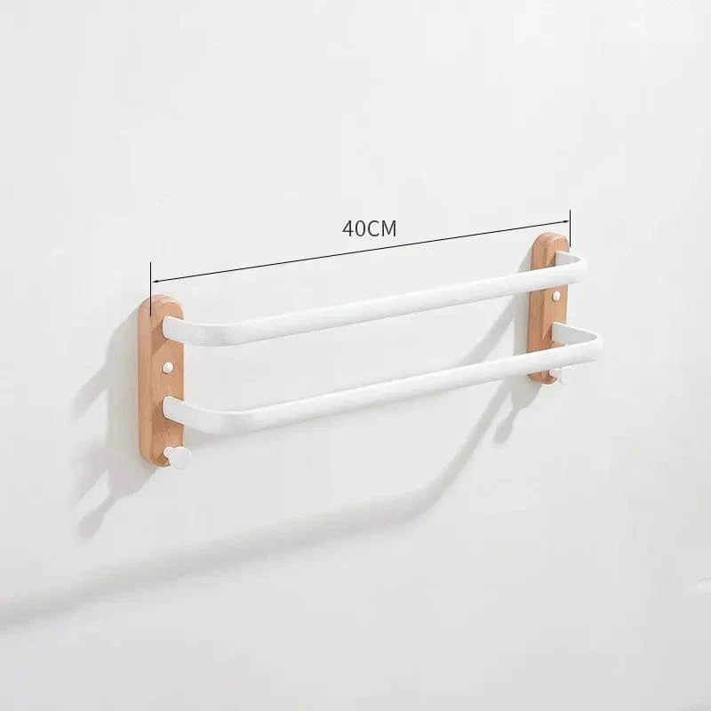 Porte-Serviettes Mural Bois Massif Chaleur et Robustesse – Bambeo