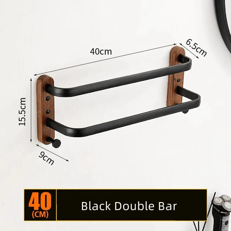 Porte-Serviettes Mural Bois Massif Chaleur et Robustesse – Bambeo