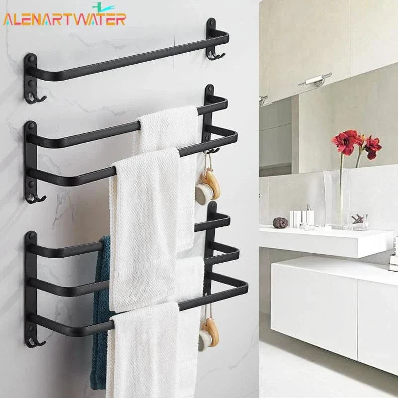 Porte-Serviettes Salle de Bain Rangement Moderne Pose Rapide – Linora