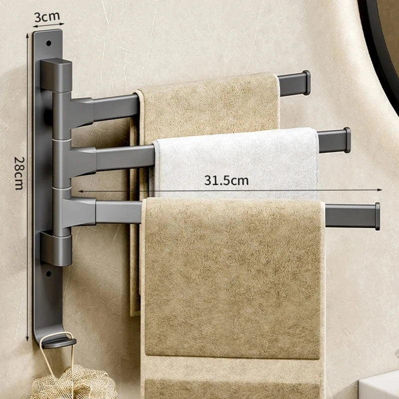 Porte-Serviettes Rotatif Aluminium Léger et Inoxydable – Linora