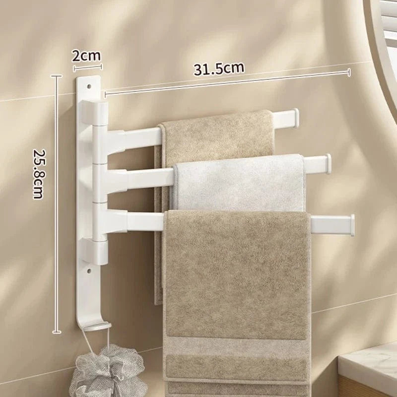 Porte-Serviettes Rotatif Aluminium Léger et Inoxydable – Linora