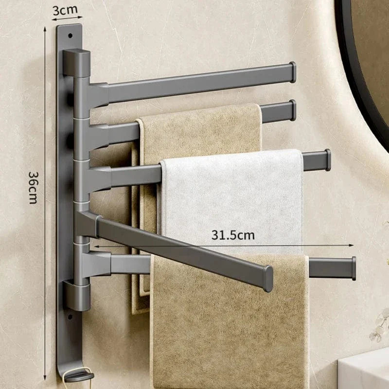 Porte-Serviettes Rotatif Aluminium Léger et Inoxydable – Linora