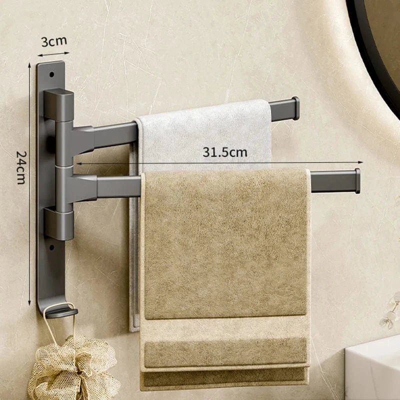 Porte-Serviettes Rotatif Aluminium Léger et Inoxydable – Linora