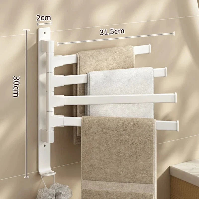 Porte-Serviettes Rotatif Aluminium Léger et Inoxydable – Linora