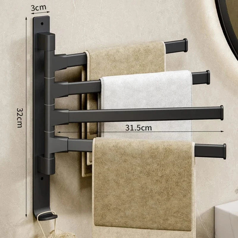 Porte-Serviettes Rotatif Aluminium Léger et Inoxydable – Linora