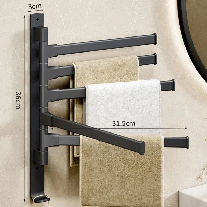 Porte-Serviettes Rotatif Aluminium Léger et Inoxydable – Linora