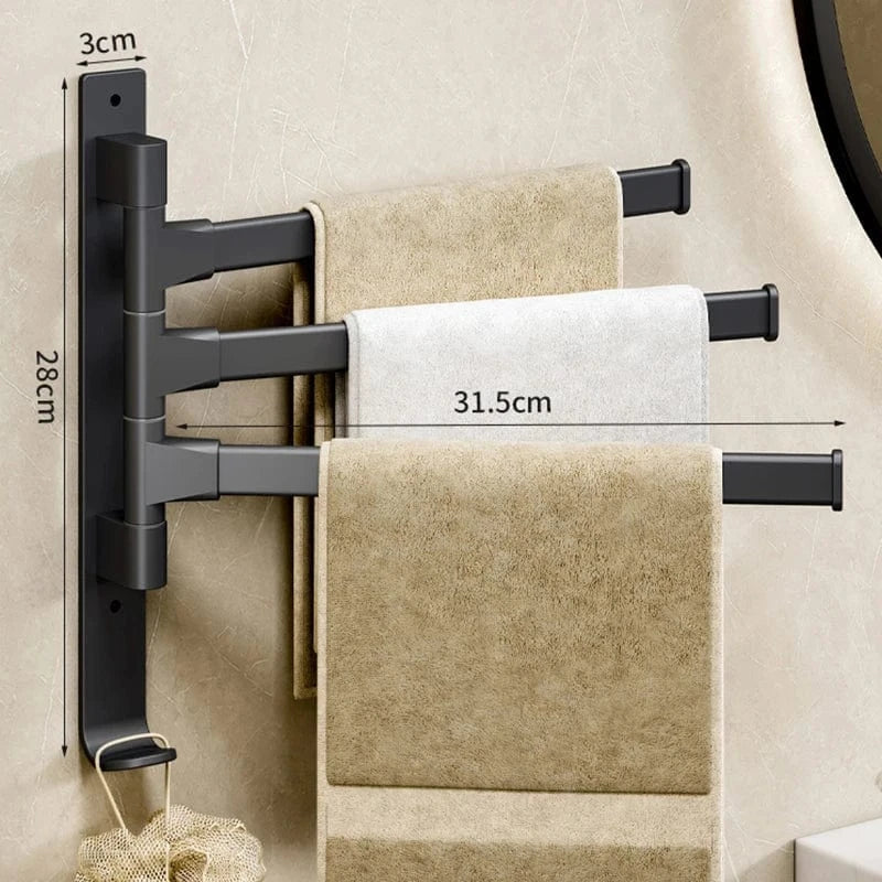 Porte-Serviettes Rotatif Aluminium Léger et Inoxydable – Linora
