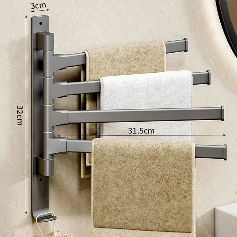 Porte-Serviettes Rotatif Aluminium Léger et Inoxydable – Linora