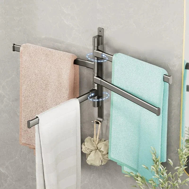 Porte-Serviettes Rotatif Aluminium Léger et Inoxydable – Linora