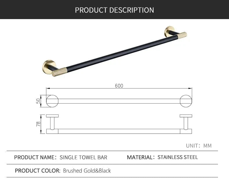Porte-Serviettes Mural Inox Fixation Solide Style Épuré – Linora