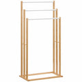 Porte-Serviettes sur Pied Bambou 3 Barres Séchage Optimal – Bambeo