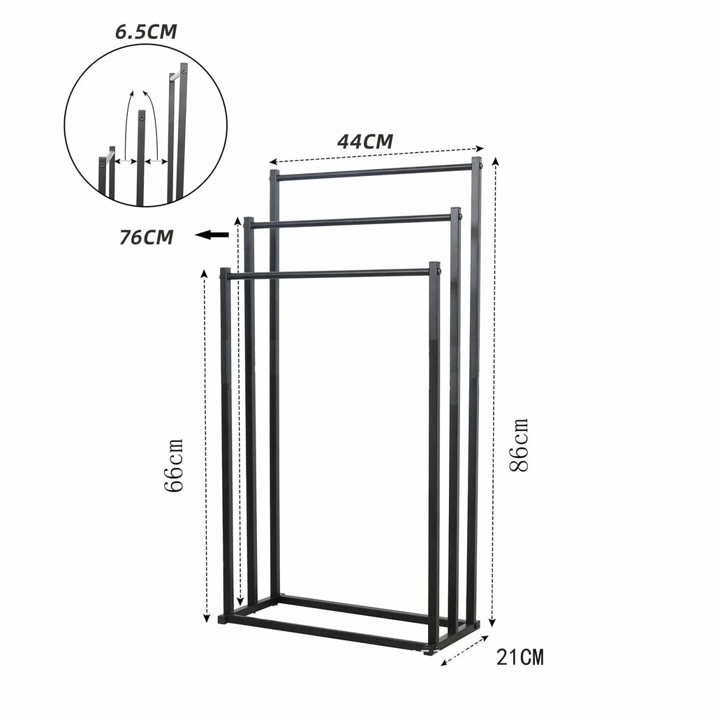 Porte-Serviettes sur Pied Métal Stable Installation Immédiate – Chalys