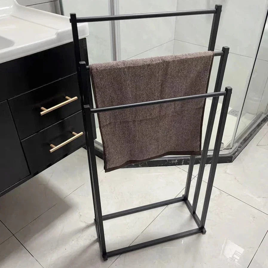 Porte-Serviettes sur Pied Métal Stable Installation Immédiate – Chalys
